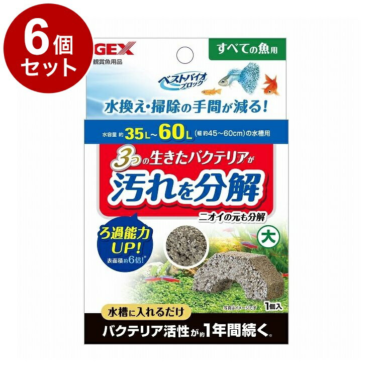【6個セット】 GEX ジェックス ベストバイオブロック 大【送料無料】