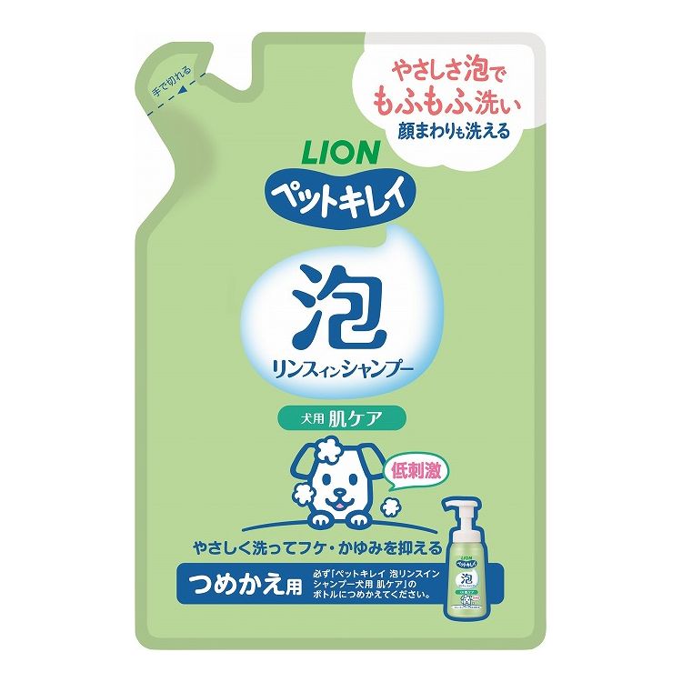 ライオンペット ペットキレイ 泡リンスインシャンプー 犬用 肌ケア つめかえ用 180ml