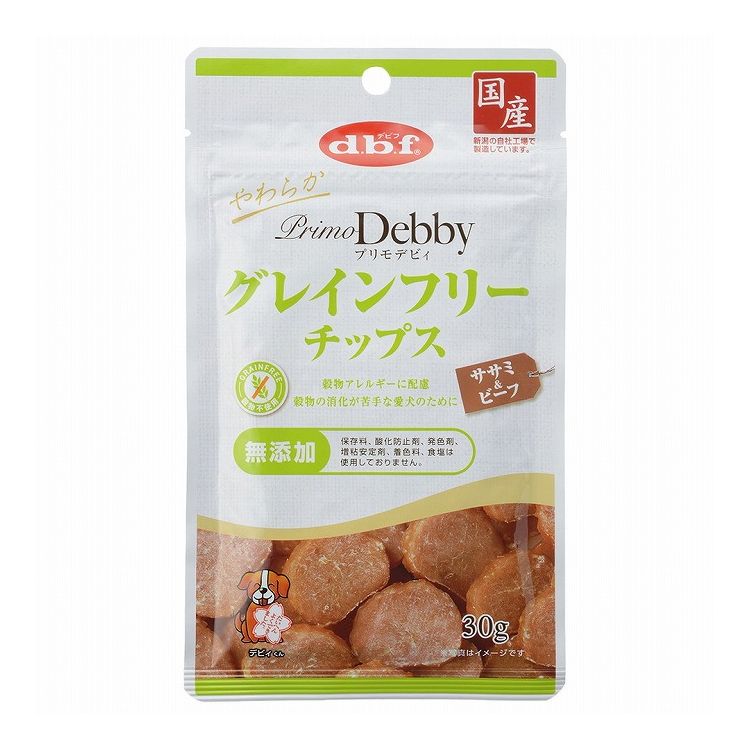 肉幹 - デビフ プリモデビィ グレインフリーチップス ササミ&ビーフ 30g