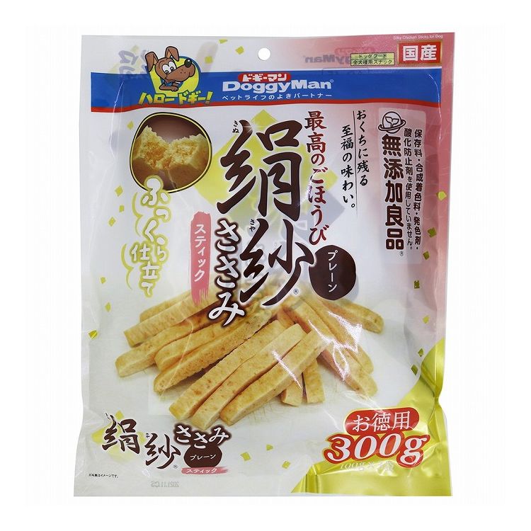 ドギーマン 絹紗 スティック プレーン 300g (100g×3袋)