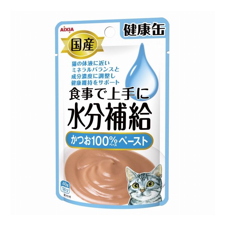アイシア 国産 健康缶パウチ 水分補給かつおペースト 40g