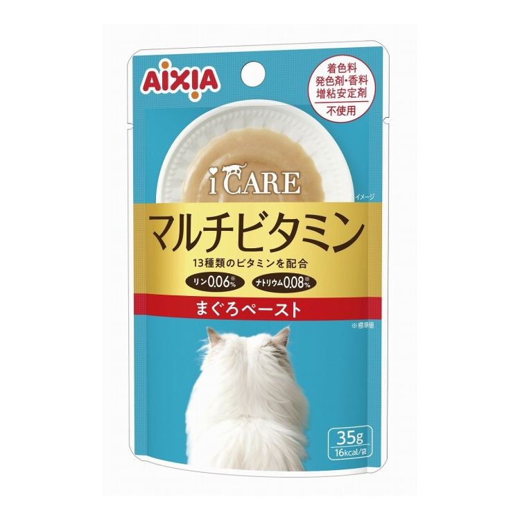 【商品説明】・オリゴ糖と食物繊維が腸内の善玉菌を増やし、腸内細菌叢を整えることで便臭に配慮。・腎臓の健康維持に配慮し、リンとナトリウムを調整。・着色料・発色剤・香料・増粘安定剤不使用。・増粘安定剤を使用せず、ペーストタイプに仕立てました。○原材料魚介類(マグロ、フィッシュエキス)、でん粉、ビタミン類(A、D、E、K、B1、B2、B6、B12、ナイアシン、パントテン酸、葉酸、ビオチン、コリン)○賞味／使用期限(未開封)730日○保管方法・開封後は冷蔵庫で保管し、早めにお与えください。○原産国日本○メーカー名アイシア株式会社○諸注意・天然由来の原料を使用しているため、色・粘度などに多少のばらつきがありますが、品質に問題はありません。・猫の健康状態にあわせてお与えください。【送料について】北海道、沖縄、離島は送料を頂きます。