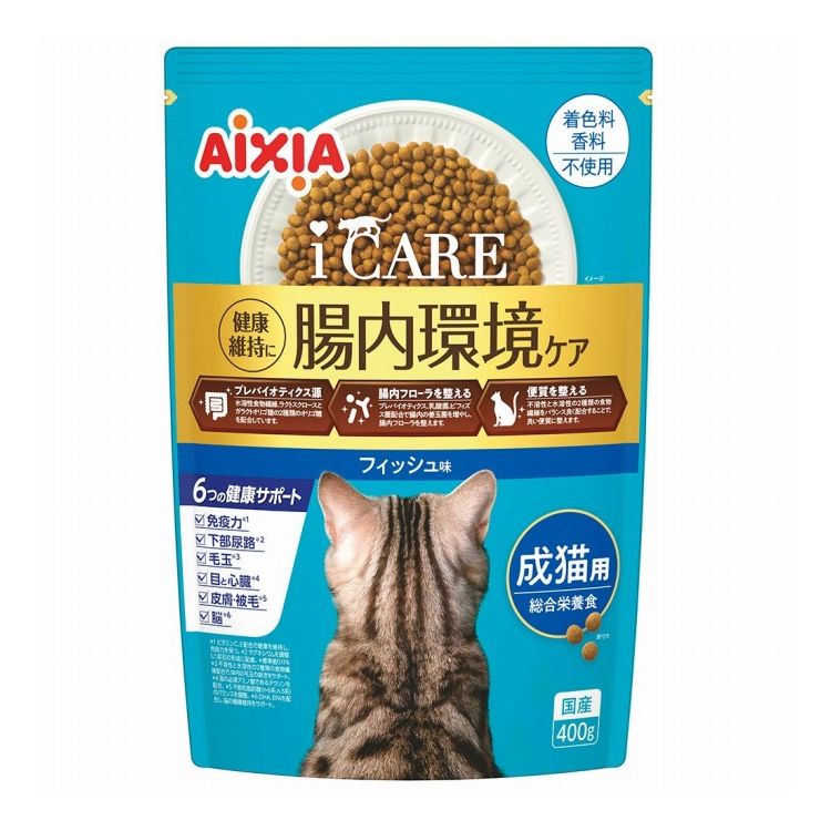 【商品説明】■子猫の健康な成長に配慮した設計。■腸内環境の健康維持に配慮・プレバイオティクス源の水溶性食物繊維、ラクトスクロースとガラクトオリゴ糖の2種類のオリゴ糖を配合。・プレバイオティクス、乳酸菌、ビフィズス菌が腸内の善玉菌を増やし、腸内フローラを整えます。・不溶性と水溶性の2種類の食物繊維をバランス良く配合することで、良い便質に整えます。■総合栄養食■着色料、香料不使用○原材料穀類(とうもろこし、コーングルテンミール、小麦粉)、肉類(チキンミール、チキンレバーパウダー)、魚介類(ホワイトフィッシュミール、フィッシュエキス、まぐろパウダー)*、動物性油脂、食物繊維(不溶性食物繊維、水溶性食物繊維)、糖類(ラクトスクロース、ガラクトオリゴ糖)、乳酸菌(殺菌)、ビフィズス菌(殺菌)、ミネラル類(Ca、P、K、Na、Cl、Fe、Cu、Mn、Zn、I、Co)、ビタミン類(A、D3、E、K3、B1、B2、B6、B12、ナイアシン、パントテン酸、葉酸、ビオチン、コリン、C)、アミノ酸類(メチオニン、タウリン)、酸化防止剤(ミックストコフェロール、ハーブ抽出物)*DHA、EPA源○賞味／使用期限(未開封)540日○保管方法・直射日光や高温多湿を避け、風通しの良い場所で保管してください。○原産国日本○メーカー名アイシア株式会社○諸注意※粒の色や形状に多少のバラつきが生じる場合がありますが、品質には問題ありません。【送料について】北海道、沖縄、離島は送料を頂きます。