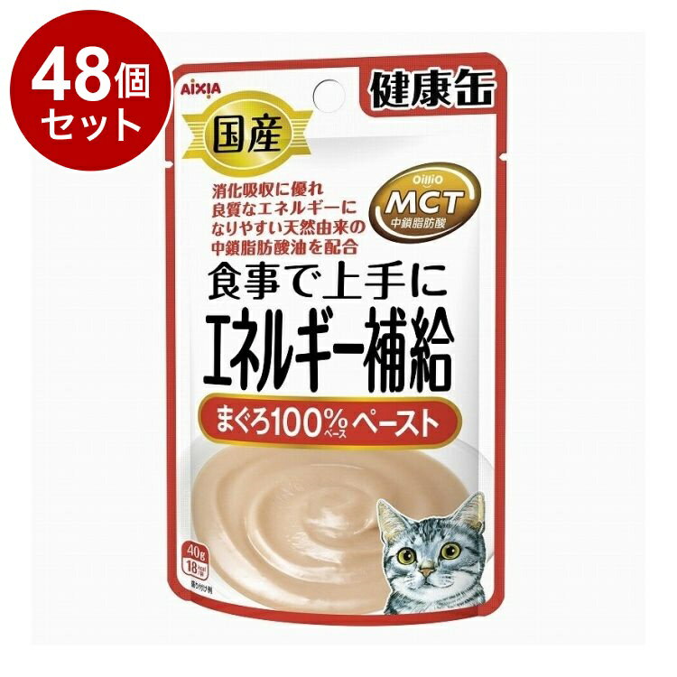【48個セット】 アイシア 国産 健康缶パウチ エネルギー補給まぐろペースト 40g【送料無料】
