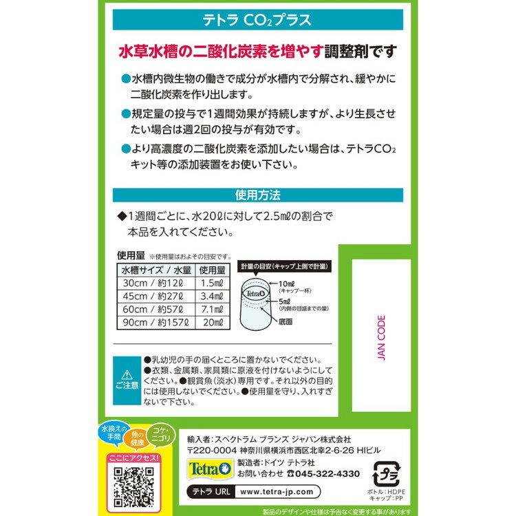 ��2�ĥ��åȡ� �ƥȥ� CO2�ץ饹 250ml