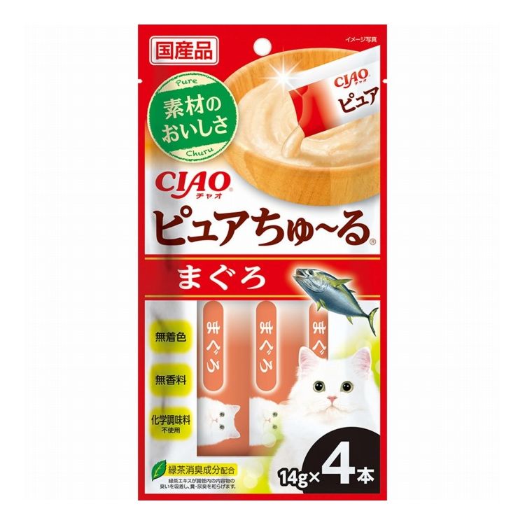 いなばペットフード CIAO ピュアちゅ~る まぐろ 14g×4本
