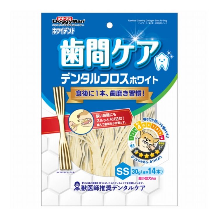 Shoe Shape - ドギーマン ホワイデント 歯間ケア デンタルフロス ホワイト SS30g(標準14本)