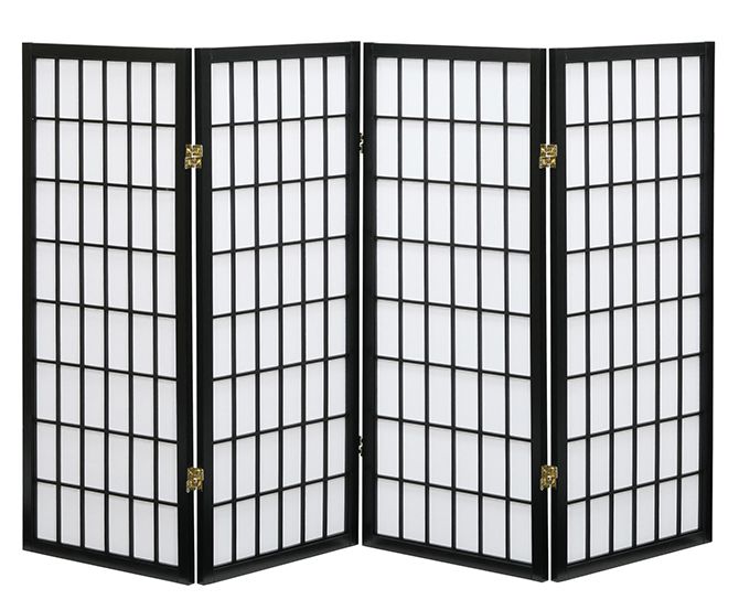 スクリーン 障子4連スクリーン 目隠し 間仕切り 障子 和風モダン 衝立 格子(代引不可)【送料無料】