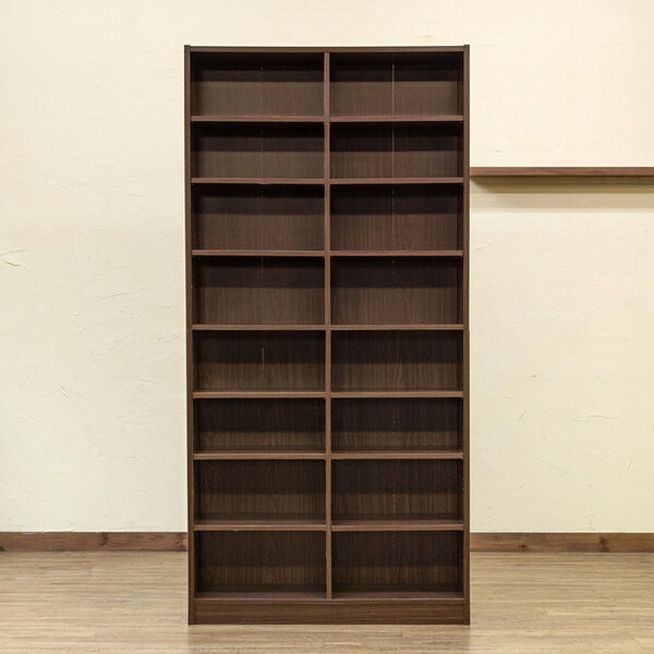 本棚・多目的ラック 約180×88cm WAL(ウォールナット) 組立品【代引不可】 [2]