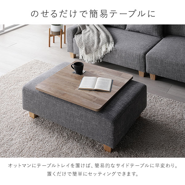 テーブルトレイ 単品 幅55×奥行55×高さ1.8cm ストーン 角丸加工 インテリア家具 簡易テーブル サイドテーブル トレイ トレー 置台 置き台 ミニテーブル 机 テーブル つくえ シンプル モダン [3]