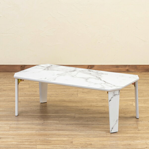 折りたたみテーブル ローテーブル 幅90×奥行50cm ブラウン 完成品 折脚テーブル リビング ダイニング (代引不可) [2]