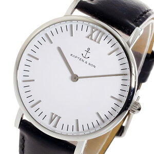 キャプテン&サンKAPTEN&SON36mmクオーツレディース腕時計時計SV-KS36WHBKLホワイト/シルバー【_包装】