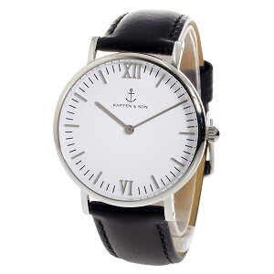 キャプテン&サンKAPTEN&SON36mmクオーツレディース腕時計時計SV-KS36WHBKLホワイト/シルバー【_包装】