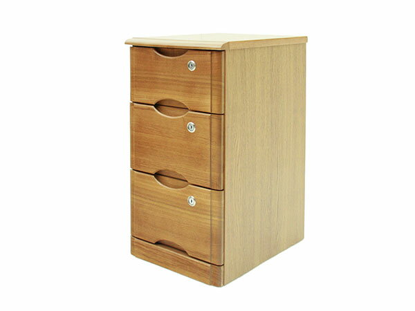 ヤマソロ タモチェスト幅32cmタイプ 3段 ライトブラウン 40-083 （代引き不可）【送料無料】