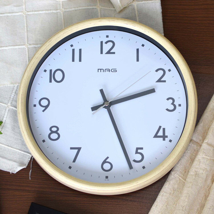 MAG マグ 電波時計 掛け時計 トルテ インテリア ウォールクロック 見やすい 子供部屋 オフィス 在宅 寝..