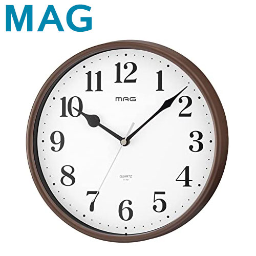ノア精密 MAG マグ 掛時計 サントル 連続秒針 クロック 時計 家 オフィス アナログ時計 アナログ W-789 BR-Z【送料無料】