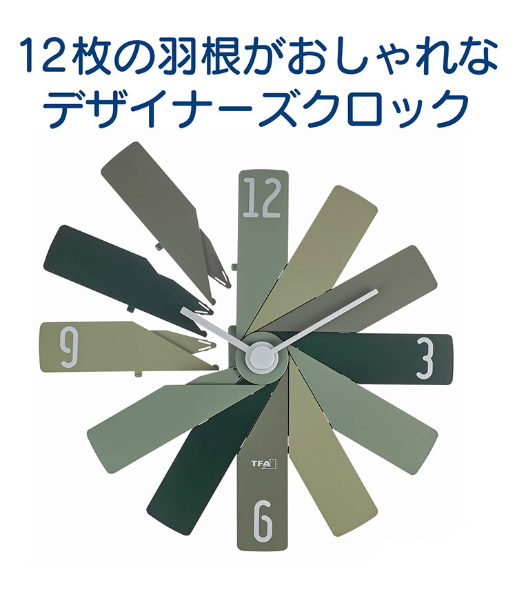 ノア精密 掛け時計 壁掛け時計 おしゃれ かわいい インテリア デザイナーズ 組み立て 縦約40×横約40cm グリーン CLOCK IN THE BOX W-815【送料無料】 [3]