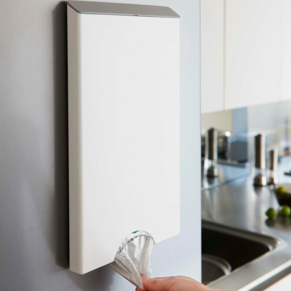 山崎実業 ゴミ袋ストッカー プレート ホワイト【送料無料】