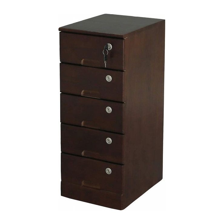 オスマック 全段カギ付リビングチェスト 収納 5段ブラウンTIK-265BR【送料無料】