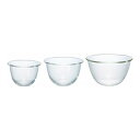 HARIO ハリオ 耐熱ガラス製ボウル3個セット MXPN-3704 満水容量S/900ml M/1500ml L/2200ml 深型 ミキシングしやすい 耐熱...