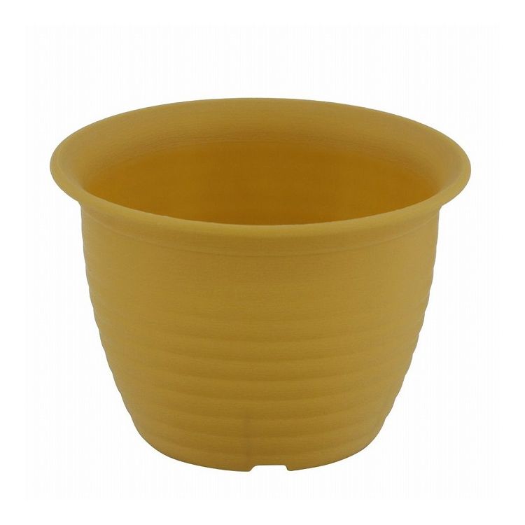 ベストコ フラワーリングポット 鉢 プランター 4号 モスイエロー MA-3258