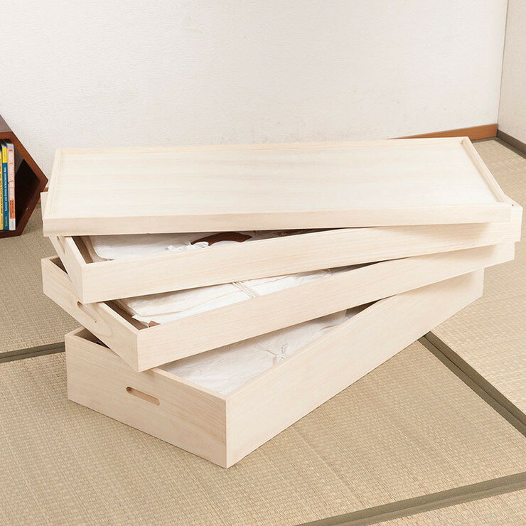 衣裳ケース 桐 衣装ケース 衣装箱 3段 幅91 奥行き41 高さ33 天然木 木製 コンパクト 押入れ 押入れ収..