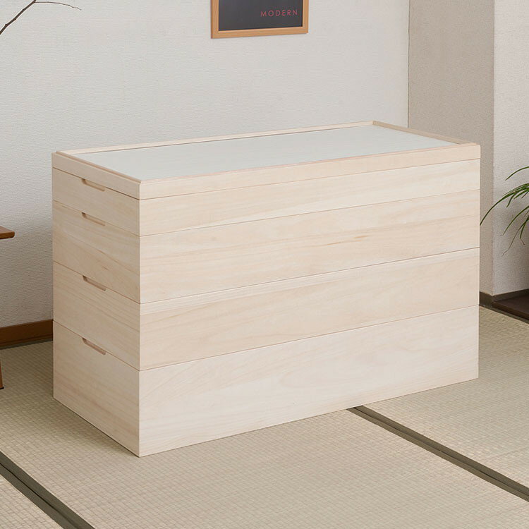 桐心 桐ケース 4段 衣装ケース 押入れ クローゼット 桐たんす 保管庫 保管ケース 竹炭シート 着物 衣類収納 洋服 浴衣 印籠式 キャスター コロ スタッキング(代引不可)【送料無料】