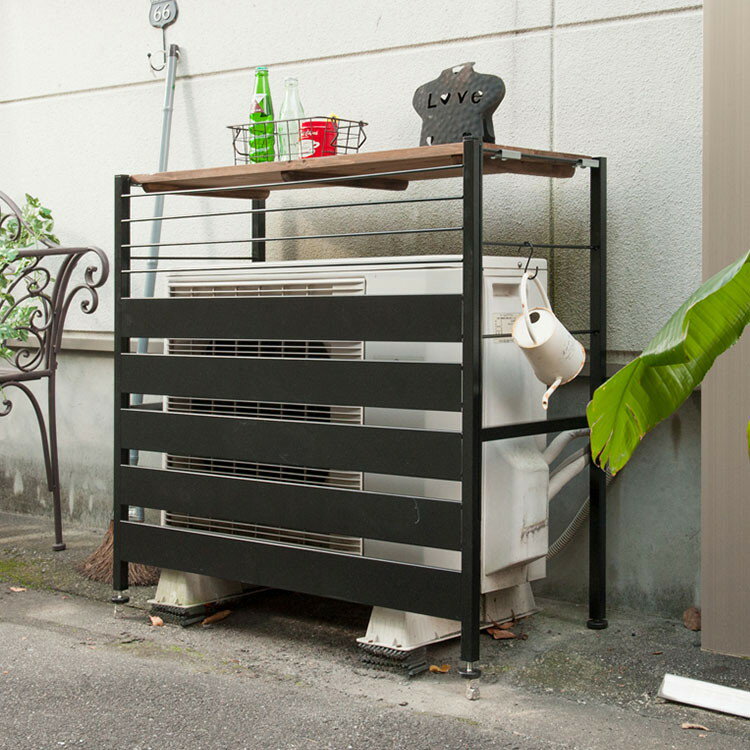 Seek 室外機カバー ロータイプ スタイリッシュ ヴィンテージ風 おしゃれ エアコンカバー 室外機 ガーデ..