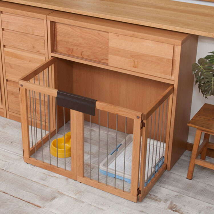 ドッグケージ 幅90 ナチュラル モダン 北欧 おしゃれ 小型犬 中型犬 犬用品 犬小屋 ケージ ゲート サー..