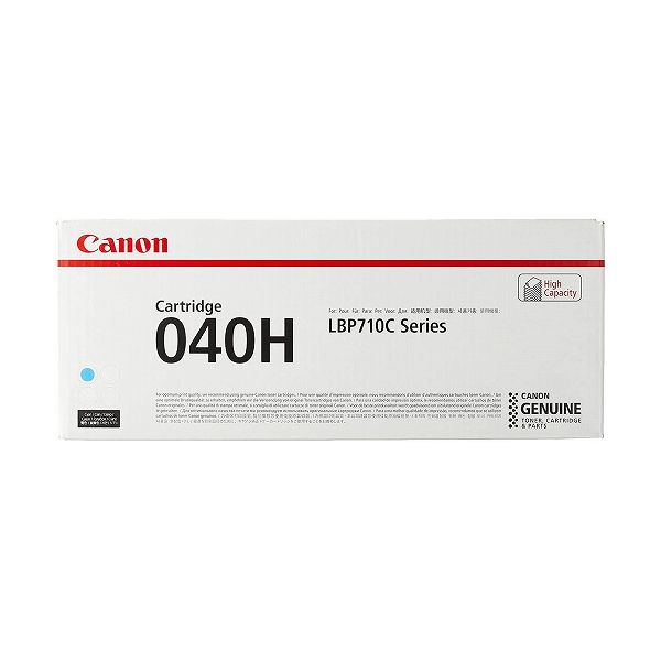 CANON トナー 大容量 040H：シアン　0459C001JANコード：4549292058260【純正品】●対応機種：LBP712Ci●印刷可能枚数：(約)10,000枚（A4/5%印字率時）【代引きについて】こちらの商品は、代引きでの出荷は受け付けておりません。【送料について】北海道、沖縄、離島は送料を頂きます。