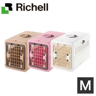 Richell (リッチェル) キャンピングキャリー折りたたみM　ブラウン(BR)・ピンク(P) 小型犬/猫 ペット用【送料無料】