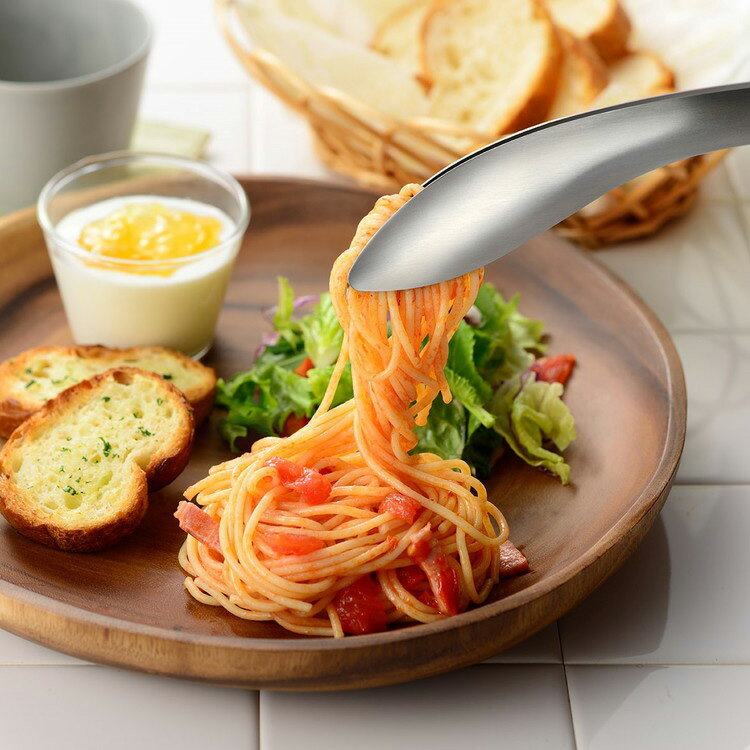 オークス 日本製 leye もりつけトング LS1535 燕三条 レイエ 取り分け サラダ パスタ 盛り付け 揚げ物 ..