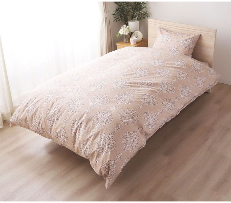 リコメン堂生活館の枕カバー ファスナー式 ダマスク 43×63cm ピローケース 枕 まくら マクラ カバー ピロー 寝具 寝具カバー かわいい おしゃれ 北欧 シンプル 新生活 ギフト プレゼント 綿100% 柄物(代引不可)【送料無料】｜アングル2