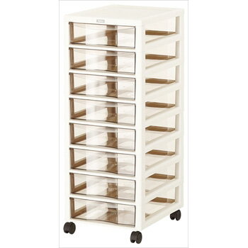 アプロス B4深型8段 アイボリー 書類整理 書類保管 B4サイズ クリアー引出収納ケース インデックスシー..