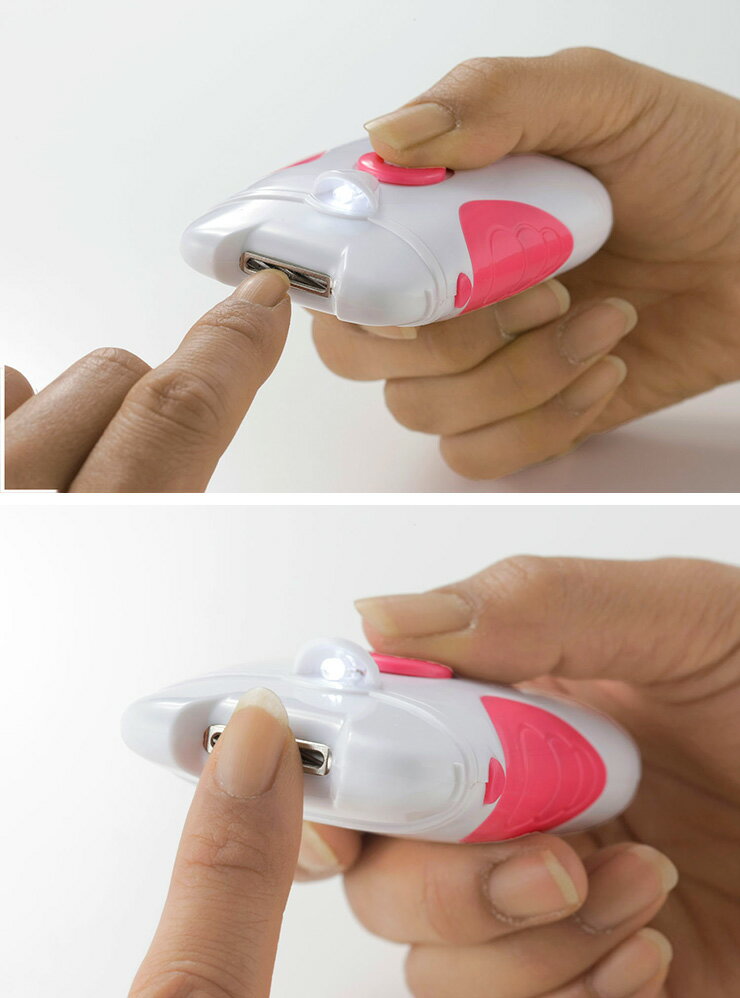 SAVE LEDライト付 電動爪切り 水洗い可 爪削り 電池式(代引不可)【送料無料】