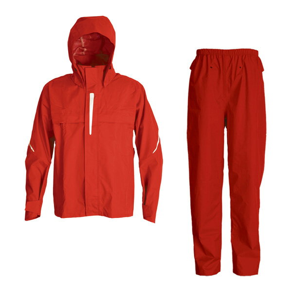 Kajimeiku カジメイク オールマインド360°レインコート 上下セット レインスーツ カッパ 雨具 3450 オーロラレッド 5L(代引不可)【送料無料】