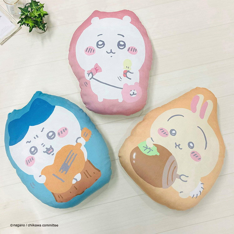 ちいかわ ダイカットクッション ちいかわ ハチワレ ウサギ 大きめサイズ 背当てクッション 抱き枕 キャラクター 可愛い かわいい マスコット プレゼント(代引不可)【送料無料】のサムネイル