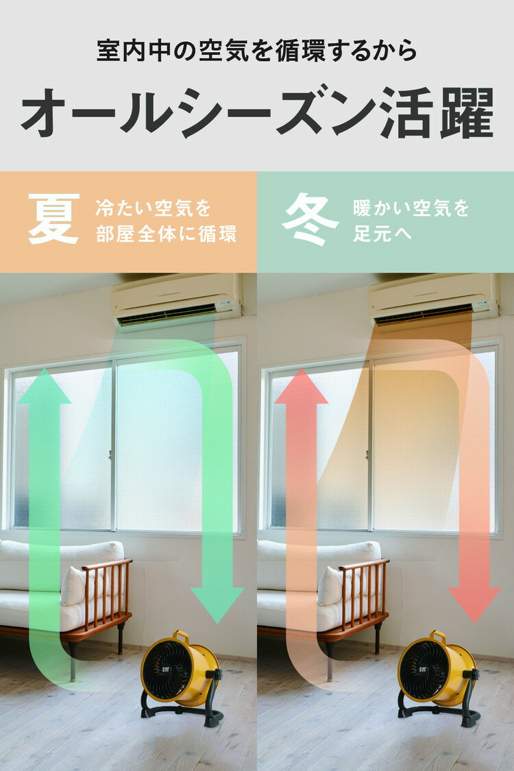 CAT サーキュレーター 羽根22cm 風量4段階 360度回転 工業扇風機 工場扇 送風機 扇風機 壁・床タイプ HVD-9AC 業務用 工業用 壁掛け 床置き ファン 換気(代引不可)【送料無料】
