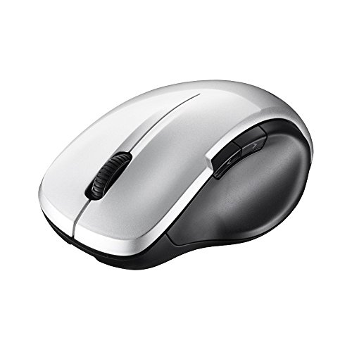 バッファロー 無線(2.4GHz)BlueLEDマウス 静音/5ボタン/Windows 8モード シルバー BSMBW29SSV (入力装置)