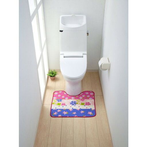 トイレマット トイレ マット トイレマットフラワードット タテ55xヨコ60(代引き不可)【送料無料】 トイレマット トイレ マット トイレマットフラワードット タテ55xヨコ60(代引き不可)【送料無料】