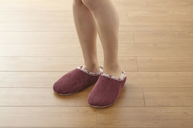 あったか小音スリッパコーデュロイ2色組み 適応サイズ:約22~24.5cm(代引不可)