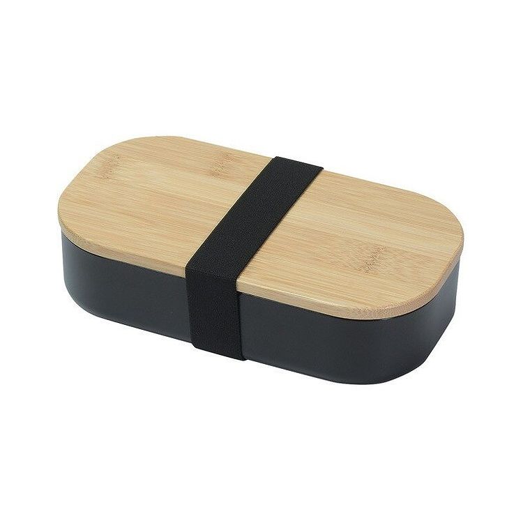 ホームレーベル 竹製蓋ランチボックス600 ブラック パール金属 キッチン用品 食器 グラス タンブラー ..