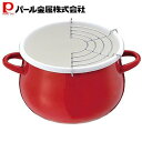 リコメン堂生活館で買える「パール金属 プチクック ホーロー天ぷら鍋16cm レッド HB-1678【送料無料】」の画像です。価格は2,428円になります。