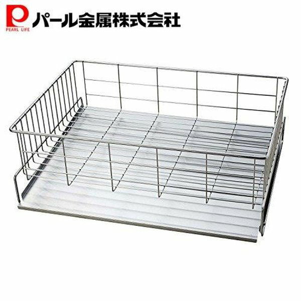 【商品説明】ものづくり産地、新潟県燕三条産丈夫で衛生的なステンレス製トレーが傾斜し、シンクに水が流れていくので、水捨ての手間が省けまるお皿を立てて置けるので水切れ抜群個装サイズ：高さ14.5×幅43.5×奥行33(cm)【送料について】北海...