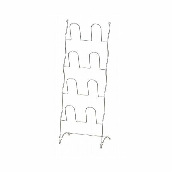 ワイヤースリッパラック4段 シルバー N-7890