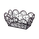 【5個セット】ワイヤーバスケットラブリーブラウン(かごラッピングアイアン)(代引不可)【送料無料】
