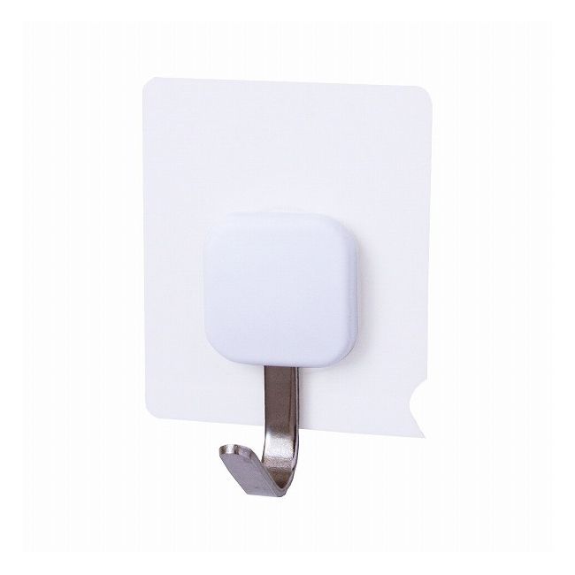 しっかり固定！なのにキレイに剥がせて跡が残らない強力な特殊吸着シート採用のフック。フック部はサビに強く丈夫なステンレス製で、キッチンなど水回りの収納に適しています。2個入り。剥がす際に便利なヘラ付き。テストテストテスト商品サイズ（約）:幅3...