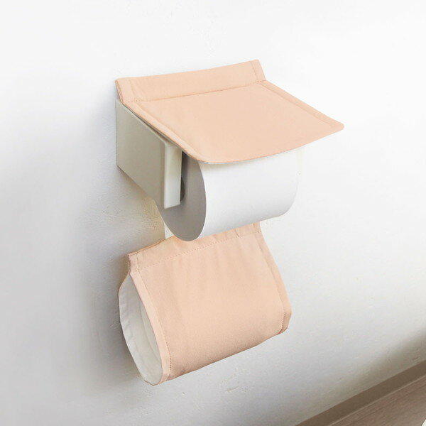 オカトー ナチュラル ペーパーホルダーカバー ピンク トイレタリー トイレ用品 ペーパー ホルダー シンプル 収納(代引不可)【送料無料】