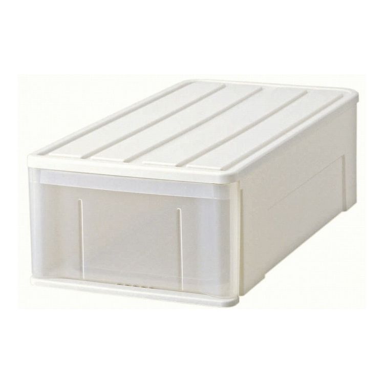 たっぷり収納ケース ホワイト 引き出し プラスチック74M(代引不可)【送料無料】(3.0)