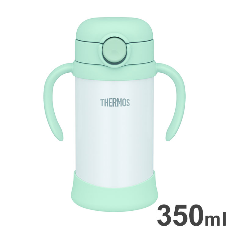サーモス まほうびんのベビーストローマグ 350ml ミント FJT-350 THERMOS ベビーマグ ストロー 保冷 魔法びん構造(代引不可)【送料無料】